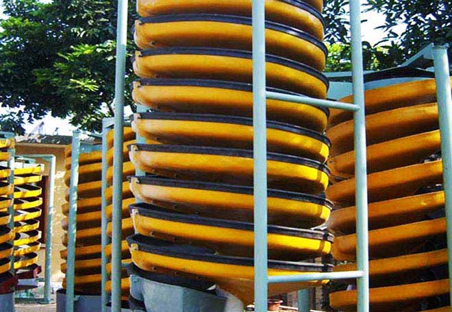 Spiral chute separator