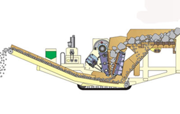 Crawler type mobile jaw crusher